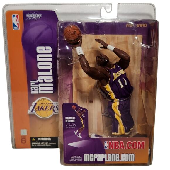 Mcfarlane Toys Sports Picks Los Angeles Lakers Karl Malone #11 Series 6 2004 New - Picture 1 of 6
